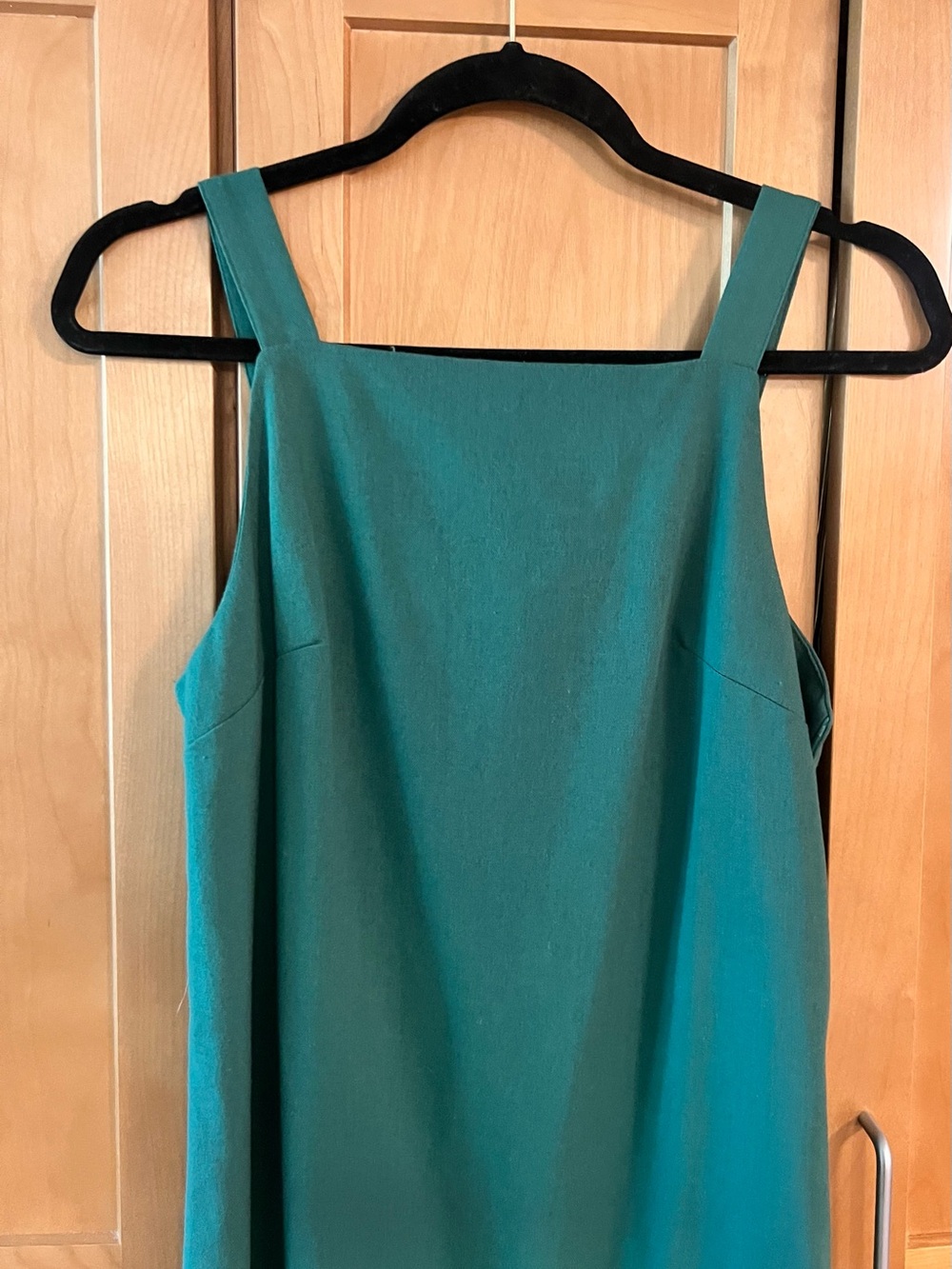 Commense Emerald Green Linen Slip Maxi Dress - Picture 2 of 10